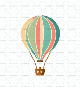 Verspielter Heißluftballon